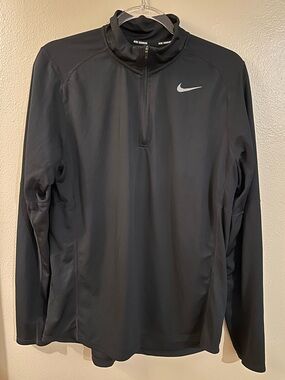 Nike Men's Black Dri-FIT Stride Half 1/2 Zip Running Shirt